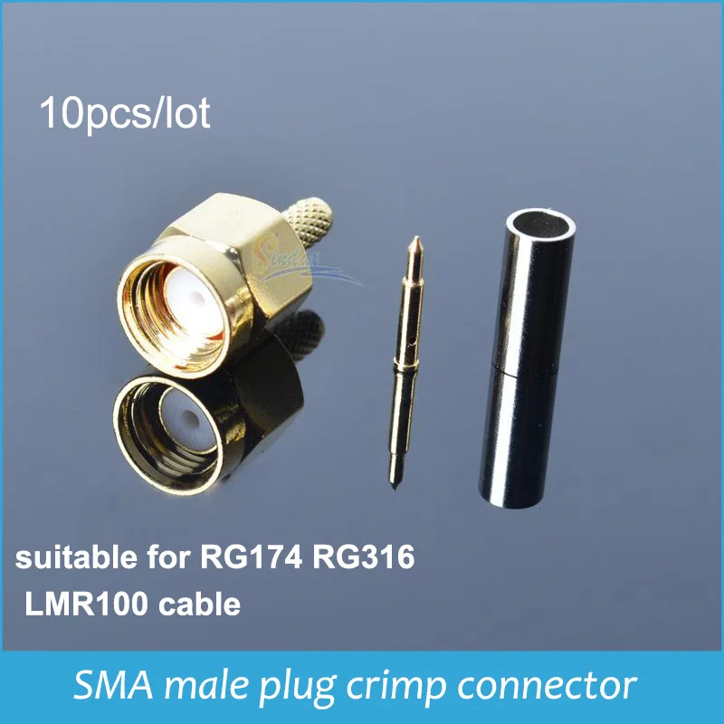 Купить sindax СМА разъем обжимной разъем SMA-разъем для rg174 rg316 ...