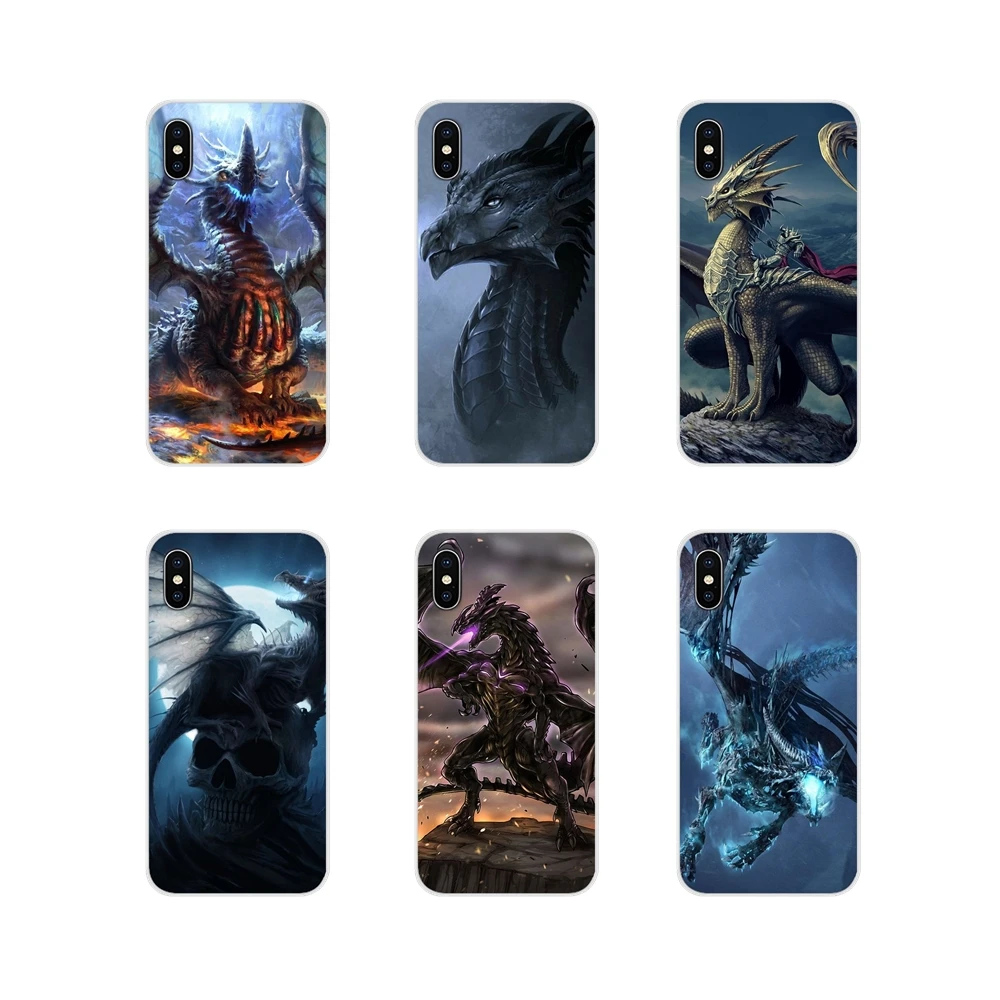 

For Xiaomi Redmi 4A S2 Note 3 3S 4 4X 5 Plus 6 7 6A Pro Pocophone F1 TPU Transparent Cover Bag Pouch Promotion Blue Light Dragon