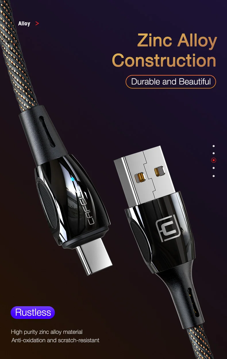 Cafele QC3.0 Магнитный USB кабель для iPhone type C Micro USB кабель для зарядки для iPhone X XS Xiaomi 9 huawei P30 Pro зарядный провод