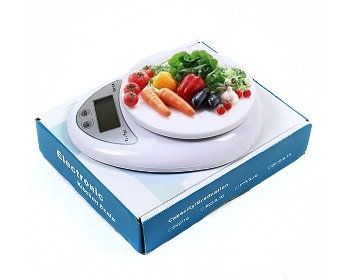 도매 60 개/몫 5kg 디지털 LED 전자 주방 규모 음식 다이어트 우편 저울 전자 저울