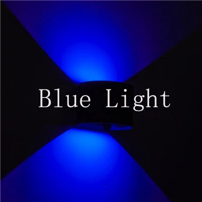 Квадратная Арка светодиодный настенный светильник на открытом воздухе Водонепроницаемый IP65 крыльцо сад настенный светильник для дома Бра декоративная подсветка для дома лампа 85-260 V - Испускаемый цвет: Синий