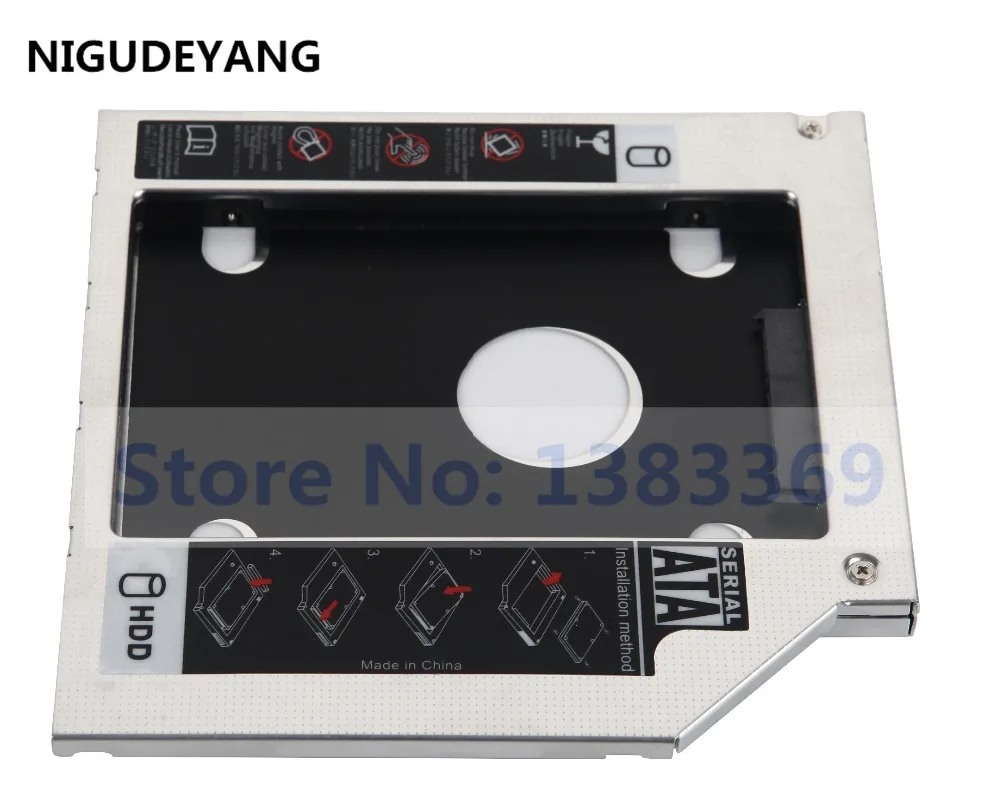 

NIGUDEYANG 2nd Second HDD SSD Hard Drive Enclosure Case Optical Caddy Adapter for HP ENVY M7-N101DX DU8A6SH DVD ODD