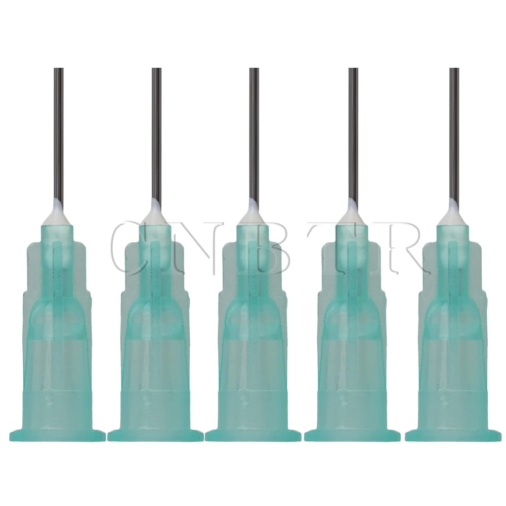 

CNBTR 100PCS 21Ga 1/2" Steel Blunt Needle Light Green Stuck Connector Industrial Dispenser Needle