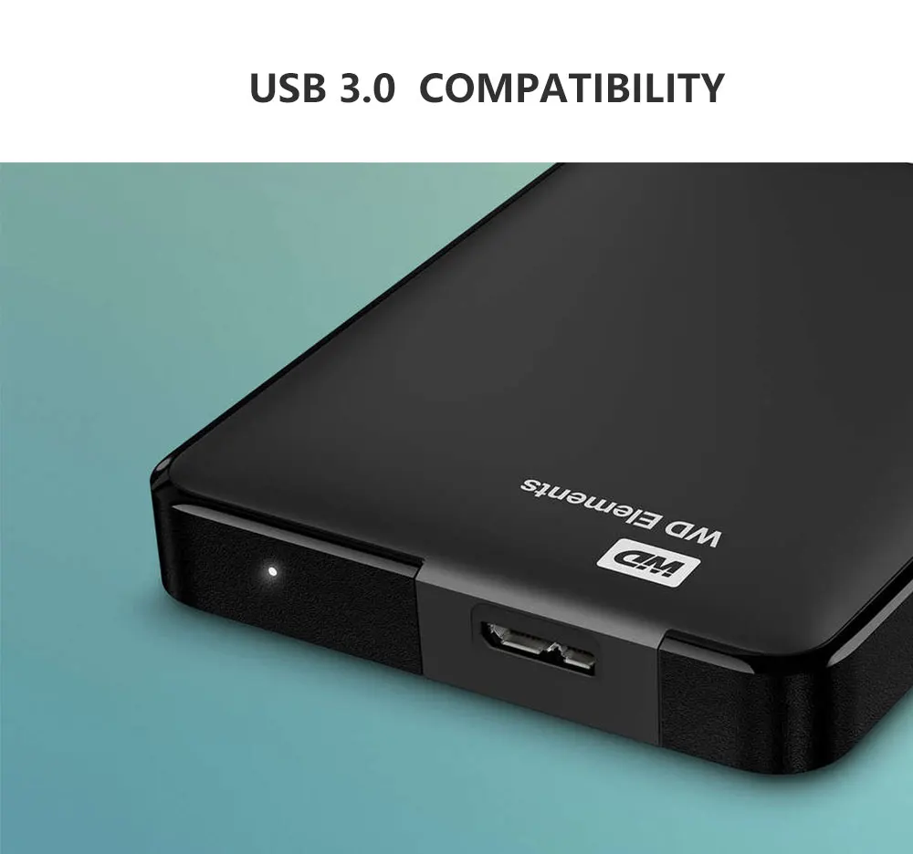 Жесткий диск Western Digital WD элементы Портативный HDD внешний жесткий диск 1 ТБ 2 ТБ hdd 2," USB 3,0 жесткий диск 3 ТБ 4 ТБ для портативных ПК