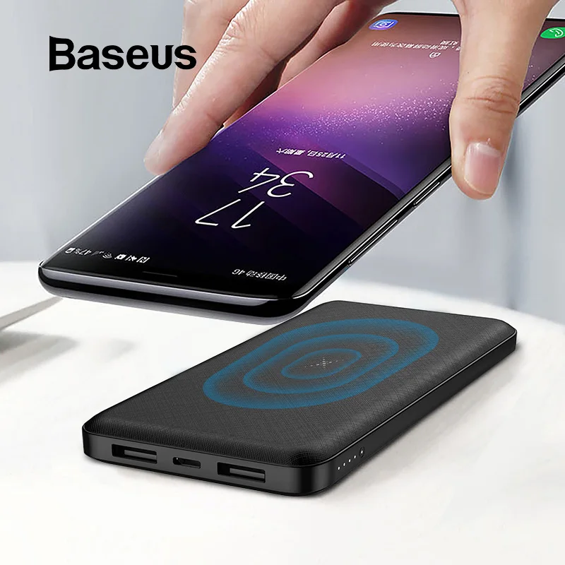 

Baseus Wireless Power Bank 10000mAh Portable Mobile Phone Charger Powerbank For iPhone Samsung Xiaomi External Battery Pack