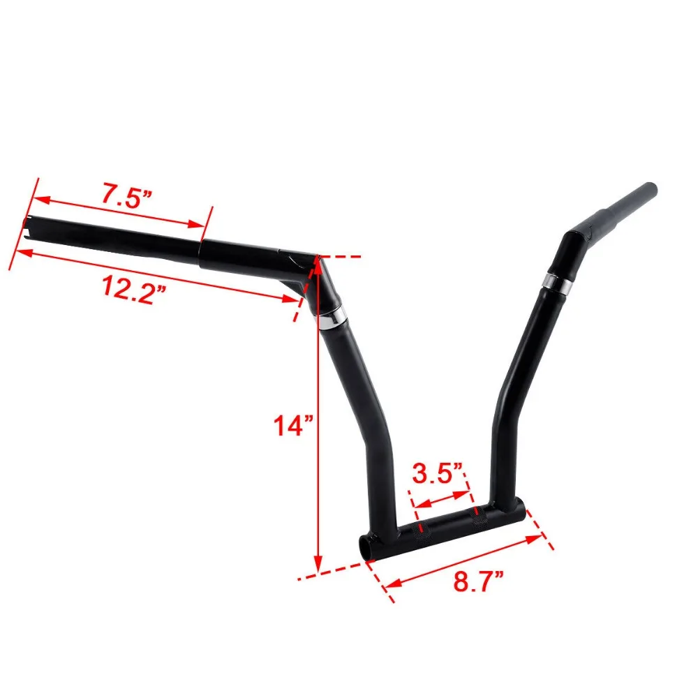 Регулируемый двигатель 14 &quotRise 1 1/4&quot Руль для Harley Dyna FLD 12 16 FLHR FLHRC FLHRS 03 13 Road King FXSTB