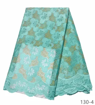 

Latest green African Laces Fabrics Embroidered African tulle French Lace Fabric With stone 2019 African French Net Lace 130