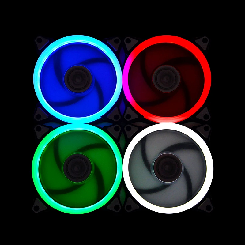 

Syscooling Ultra quiet 120*120mm Colorful Aperture LED light Fan 3pin/4pin PC cooling DIY!!!