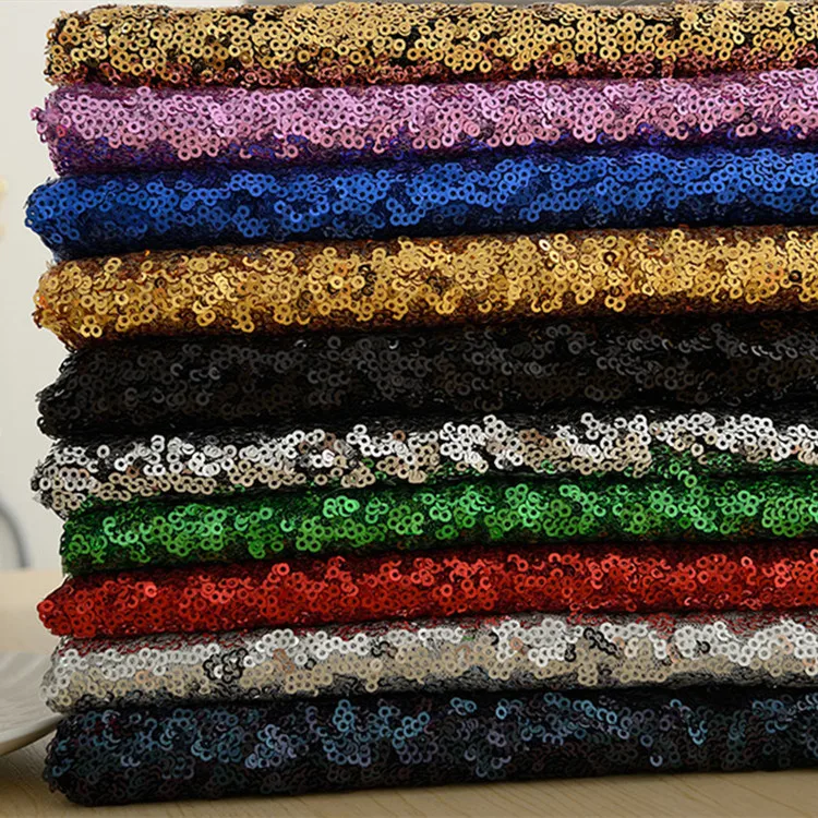 

Net fabric for 3mm gloss paillette sequin embroidered formal wear fabric table cloth decoration fabric