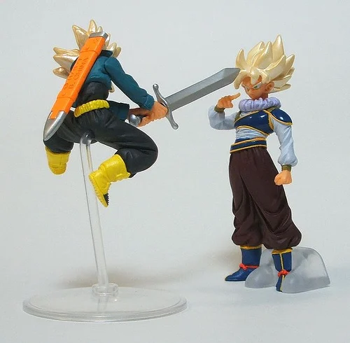 

Japanese Anime ( Original BANDAI ) Dragonball Dragon Ball Z/Kai Gashapon Dolls Toys HG Figure 11 Super Saiyan Son Goku & Trunks