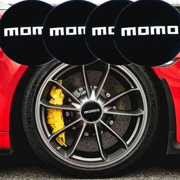 

4pcs/sets 56.5mm MOMO Sticker For bmw e46 volkswagen ford focus 2 3 toyota peugeot 307 Audi Car logo Wheel center sticke