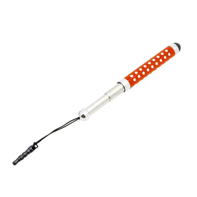 Выдвижной емкостный Алмазный Стилус ручка с сенсорным экраном для iPhone iPad Tablet PC - Цвет: Оранжевый
