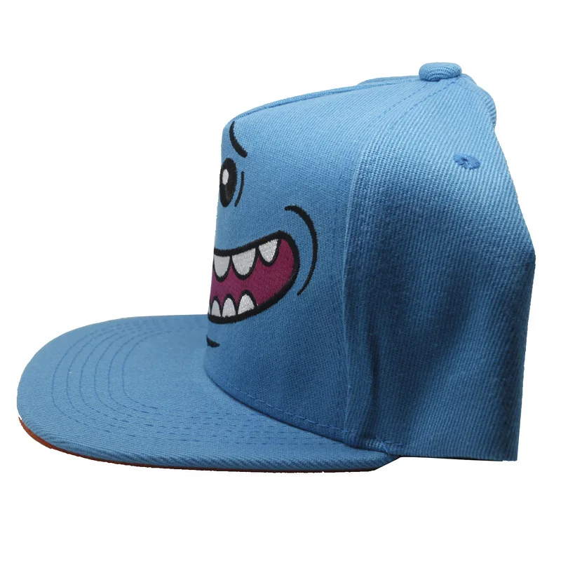 Rick y Morty cartoon cap moda casual hip hop exquisito bordado gorras beisbol snapback ajustable azul sombrero de lona Rick y Morty cartoon cap moda casual hip hop exquisito bordado gorras beisbol snapback ajustable azul sombrero de lona