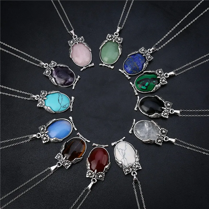 

2018 Fashion12pc Lovely Opal Pendant Choker Women Lady Girl Owl NECKLACE PENDANT Long Sweater For Men And