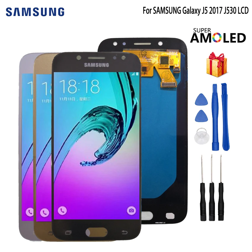 

AMOLED For SAMSUNG Galaxy J5 2017 J530 J530F LCD Display Touch Screen Digitizer Assembly For SAMSUNG Galaxy J530 Display