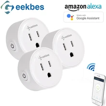 Original 1Pcs/2Pcs/3Pcs US Plug Geekbes S07 Smart Socket WiFi Mini Plug APP Remote Control Timing Socket Works With Alexa White