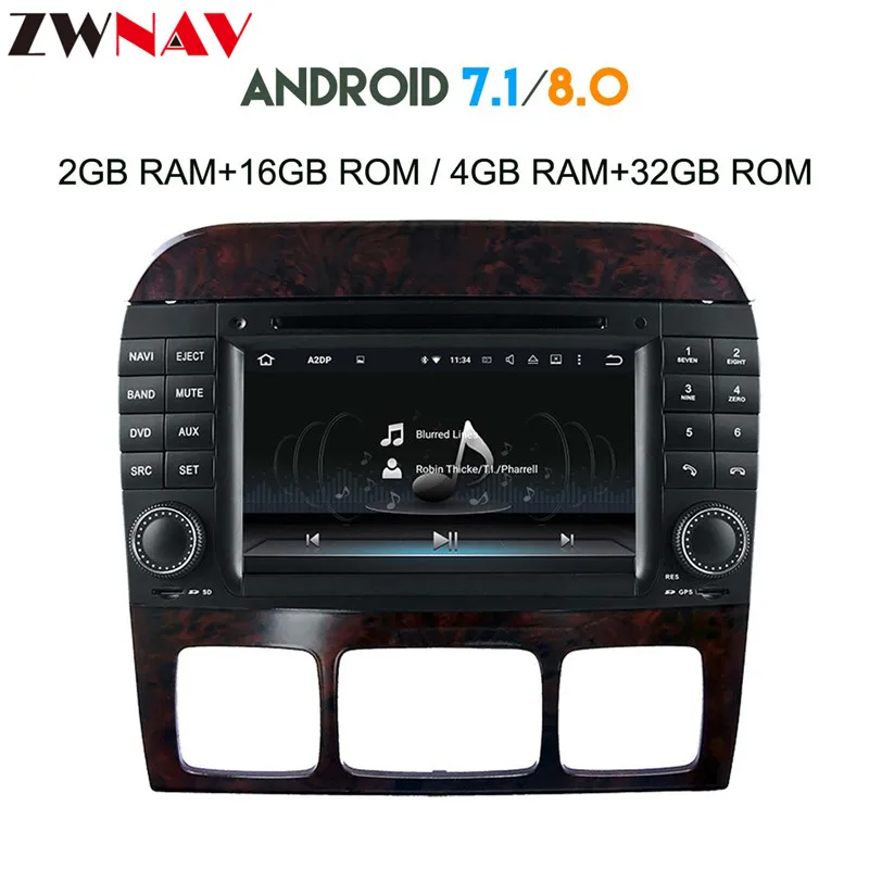 Cheap Octa 8 core Android 8.0 Head unit For Mercedes Benz S W220 1998-2005 2din Car multmedia DVD Player Radio GPS Navigation stereo 10