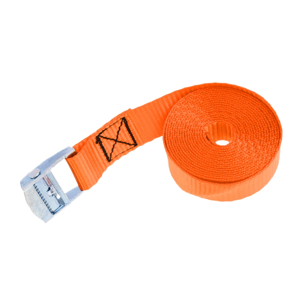 MagiDeal 2Pcs 25mm x 2.5m Tie Down Strap Lashing Strap Cargo Roof Rack Tie-down Strap with Metal Cam Buckle for Kayak Canoe 