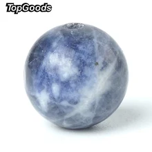 Topgoods бусы с натуральными драгоценными камнями синий вен камень бисер Свободные Молитвенные Четки 4/6/8/10 мм 1" Круглый содалитовый камень для Для женщин браслет ювелирных изделий