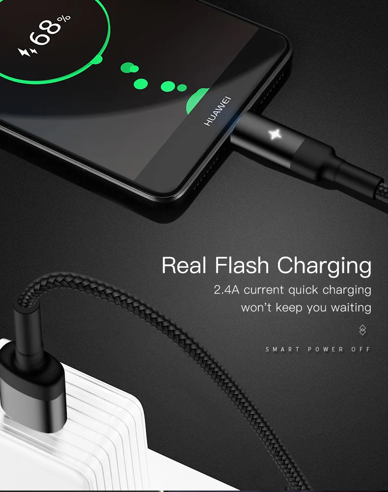 Yesido CA28 Smart power Off usb type C кабель для быстрой зарядки type-c кабель для samsung S10 S9 Xiaomi huawei USB C кабель для передачи данных