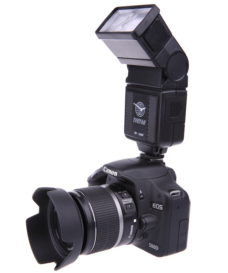 

YinYan BY-24ZP Universal Hot Shoe Flash Speedlite for canon 5D4 6D 5D3 For nikon D850 D750 For Olympus For Pentax For Fujifilm
