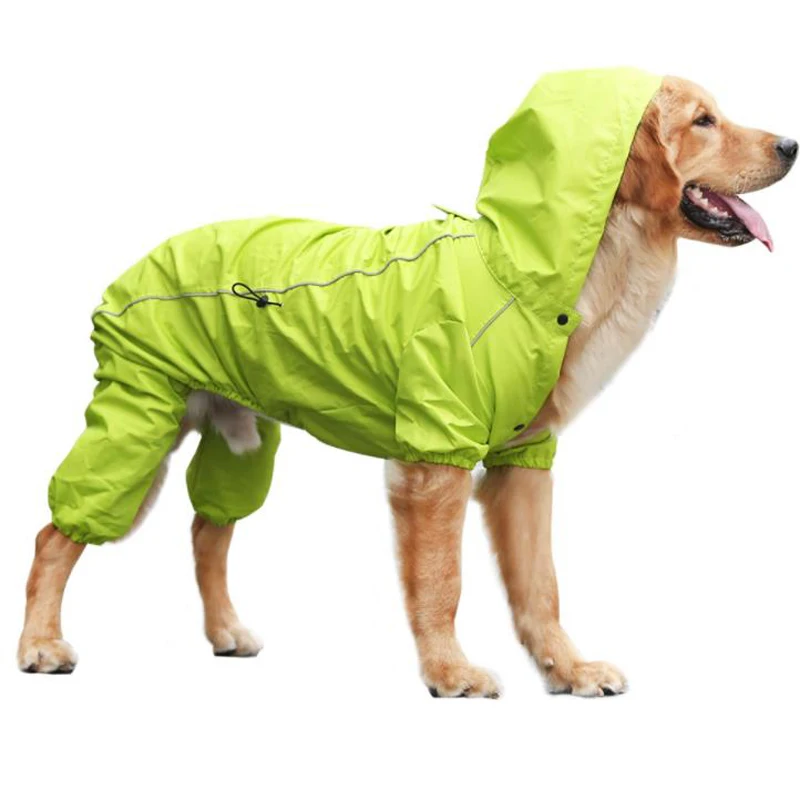 

Large Dog Rain Clothes Waterproof Coat Jacket Jumpsuit Pet Raincoat for Labrador Golden Retriever Dog Outdoor Clothing