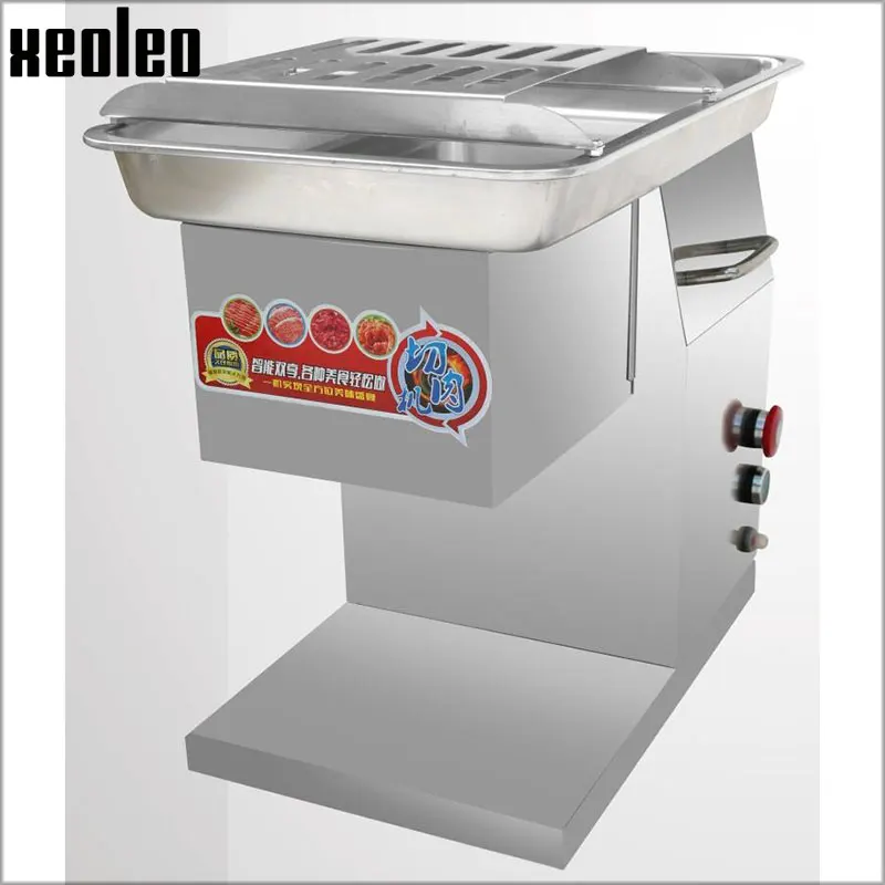 

Xeoleo Commercial Meat Slicer Meat cutter machine 3mm or 5mm thickness stainless steel 250kg/h 550W 220V Meat slicing machine