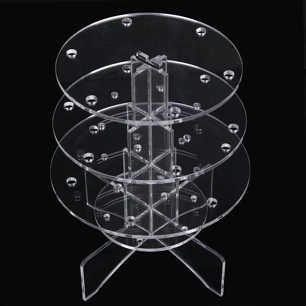 

Practical 3-Tier 18 Holes Acrylic Lollipop Display Holder Stand 4/6mm---Clear