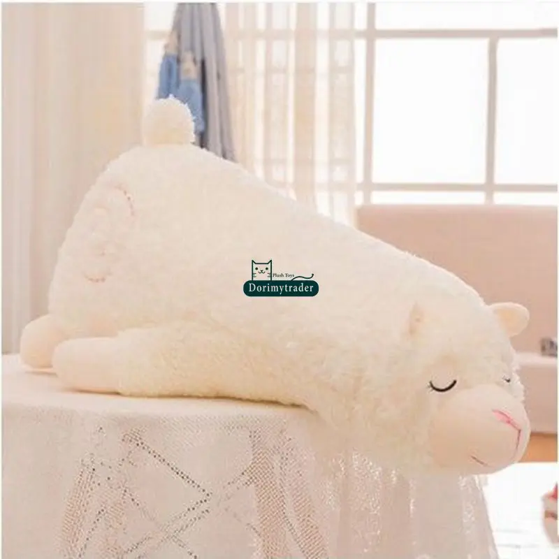 Dorimytrader Hot New 70cm Giant Soft Cartoon Alpaca Plush Pillow 28'' Big Stuffed Animal Sheep Toy Sleeping Pillow Lover Gift DY61581 (4)