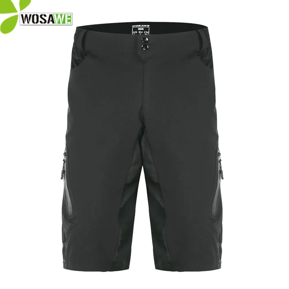 WOSAWE Elastic Side Pockets Cycling Shorts Water Repellent No Pad Mountain Bike Short Pants Breathable Downhill Sports Shorts WOSAWE Elastic Side Pockets Cycling Shorts Water Repellent No Pad Mountain Bike Short Pants Breathable Downhill Sports Shorts