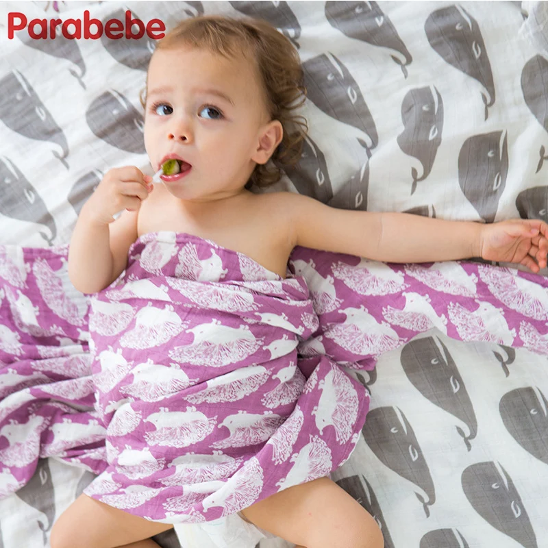 1 шт. 120*120 см Детские муслиновые пеленки-одеяла хлопок мягкий, для новорожденного ребенка банное полотенце-пеленка Одеяла