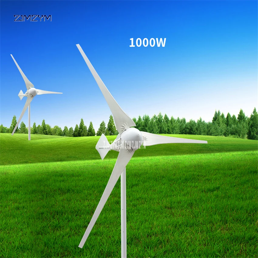 3 ブレード風力発電機 Dc24v 48 V 1000 ワットアルミ合金 ナイロン風力発電機電気機器 Z 1000