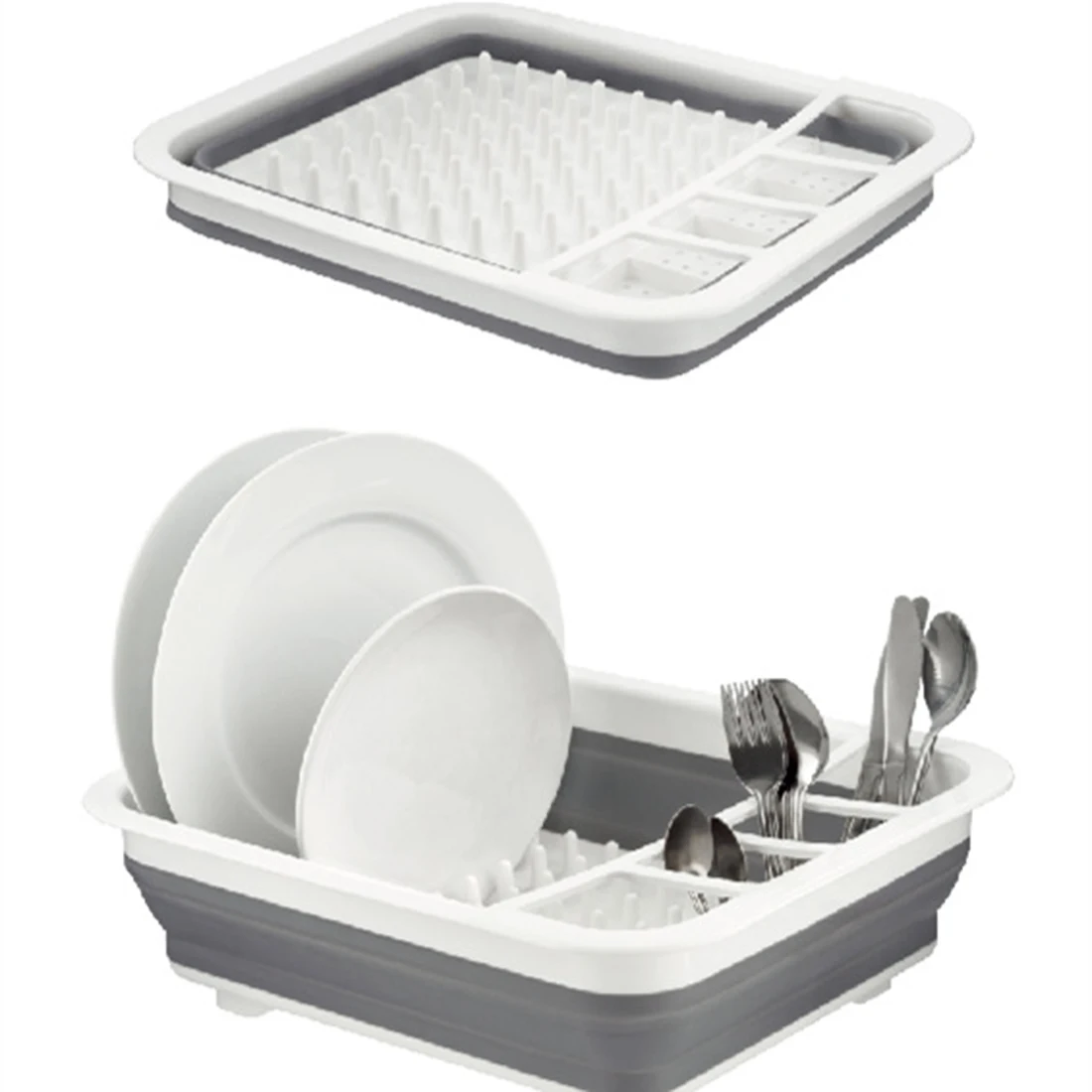 HIPSTEEN Складная посуда сушилка стойка для столовых приборов чаша Органайзер держатель стеллаж для хранения пластмассовый контейнер для хранения кухонные принадлежности