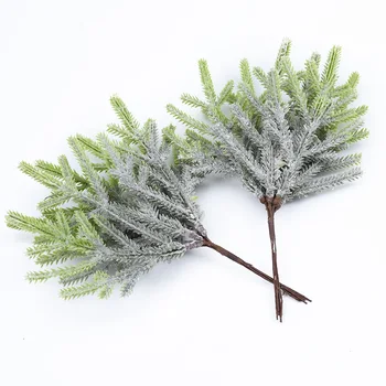 6pcs artificial plants fake pine vases christmas decorations for home wedding diy gifts box wreath scrapbooking plastic flowers