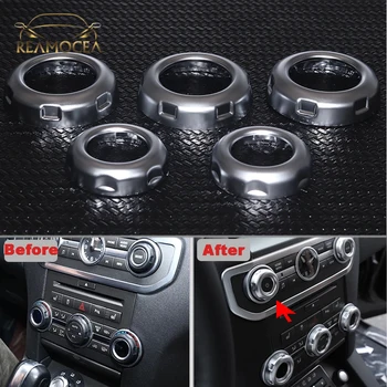 

Reamocea 5Pcs/Set Chrome Volume and Air Conditioning Knobs Trim Cover Frame Styling For Land Rover Discovery 4/ LR4 2010-2016