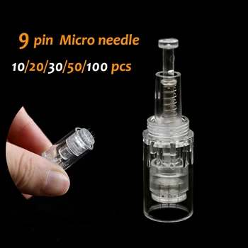 

9 pin Screw port Micro needle Tattoo Needles Cartridge Replacement For Derma Pen 10/20/30/50/100pcs