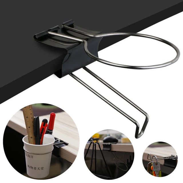 Us 1 88 6 Off Aliexpress Com Jx Lclyl Creative Desk Table Stand Storage Rack Office Home Drink Cup Holder Clip Black From Reliable