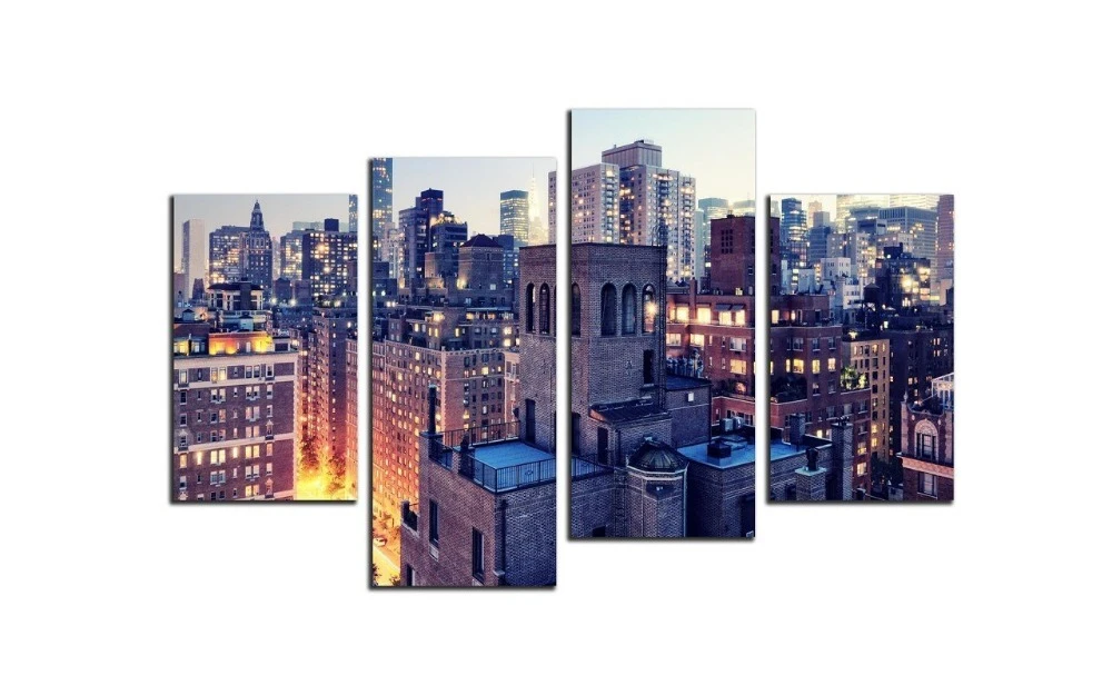 ≥ 14 New York Skyline Acrylglas Schilderij 5 Luik 200x100cm - Kunst |  Schilderijen | Modern - Marktplaats.nl