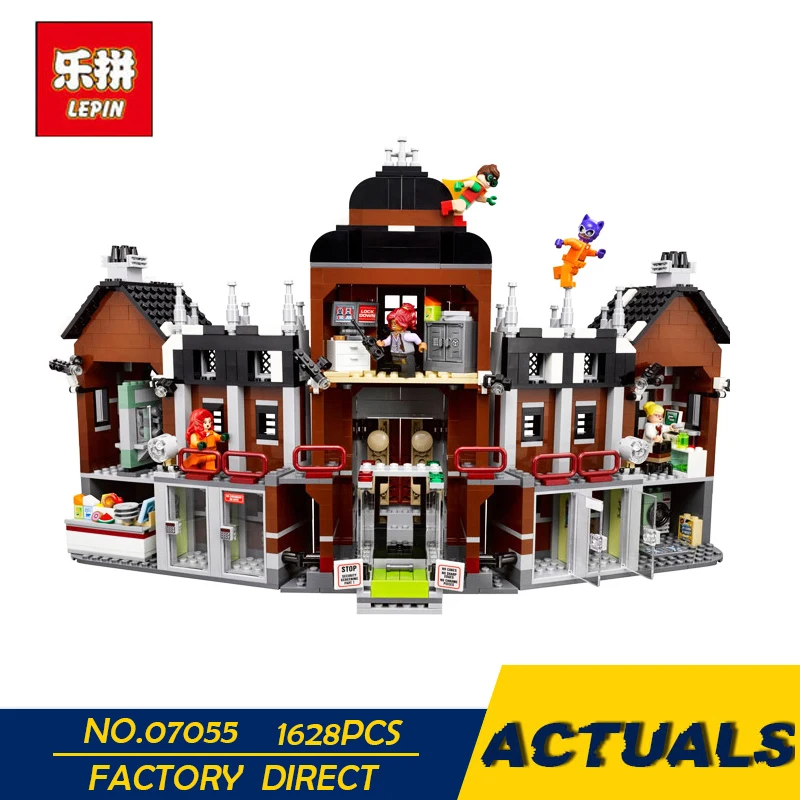

LEPIN 07055 1628Pcs Genuine Batman Movie Series The Arkham`s Lunatic Asylum Set Building Blocks Bricks Toys for Children 70912