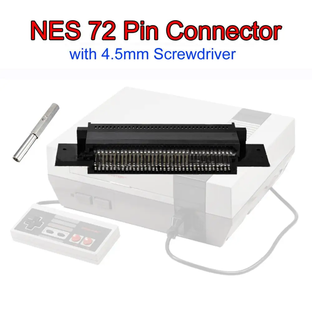 

72 Pin Game Cartridge Slot Connector Replacement for Nintend Entertainment System for NES original 8-Bit Console Repair Part r20