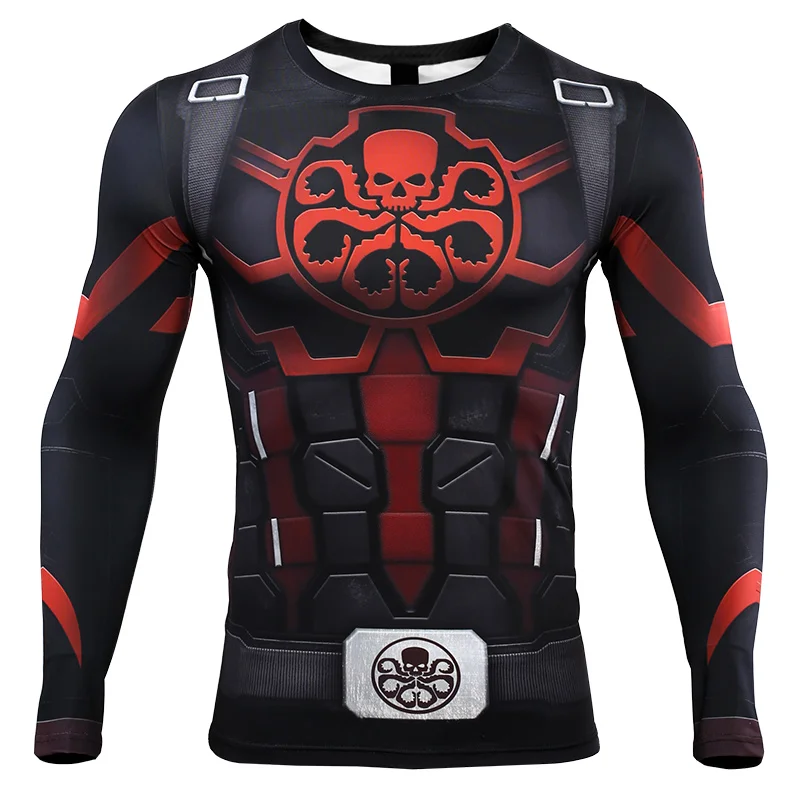 VIP Мода Мстители 4 эндгейм компрессионная рубашка Гидра 3D печатные футболки для мужчин Мстители косплей костюм топы с длинными рукавами - Цвет: B137-00503