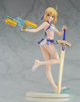

Fate/Grand Order saber figure with gun and sword japan anime figura bikini model