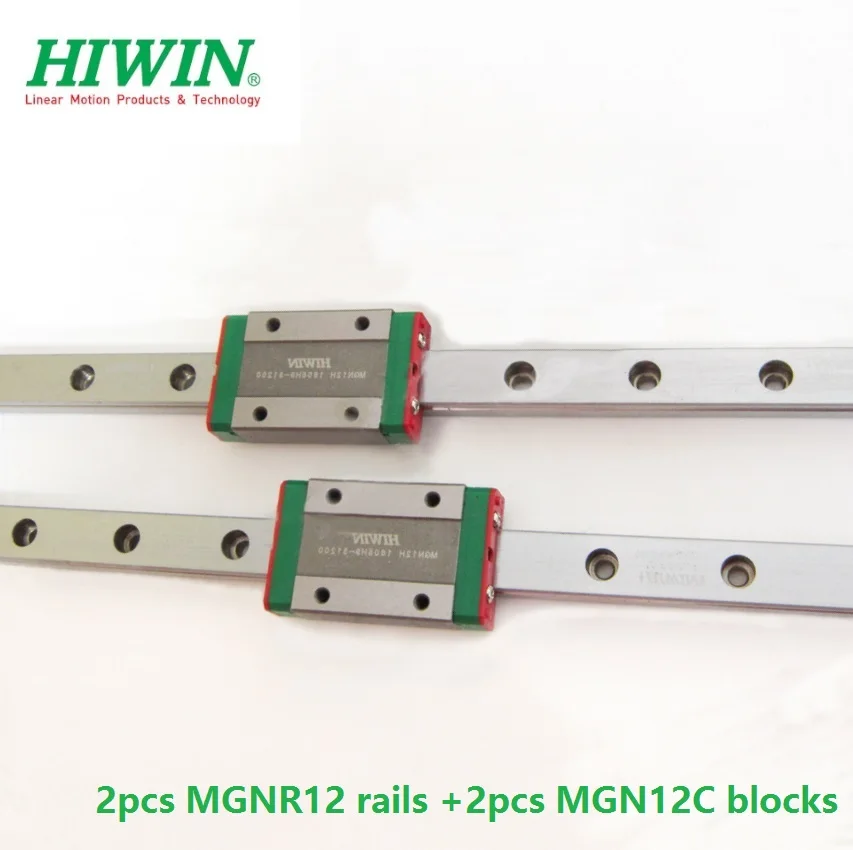 Оригинальные рельсы Hiwin MGNR12 L 2 шт. 100 мм/200 мм/300 мм/330 мм/400 мм/500 мм/550 мм + блоки