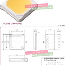 1000 шт./лот LED SMD 3030 теплый белый 6 В двойной чип с стабилитрон LG lemws36x80mz3200 свет