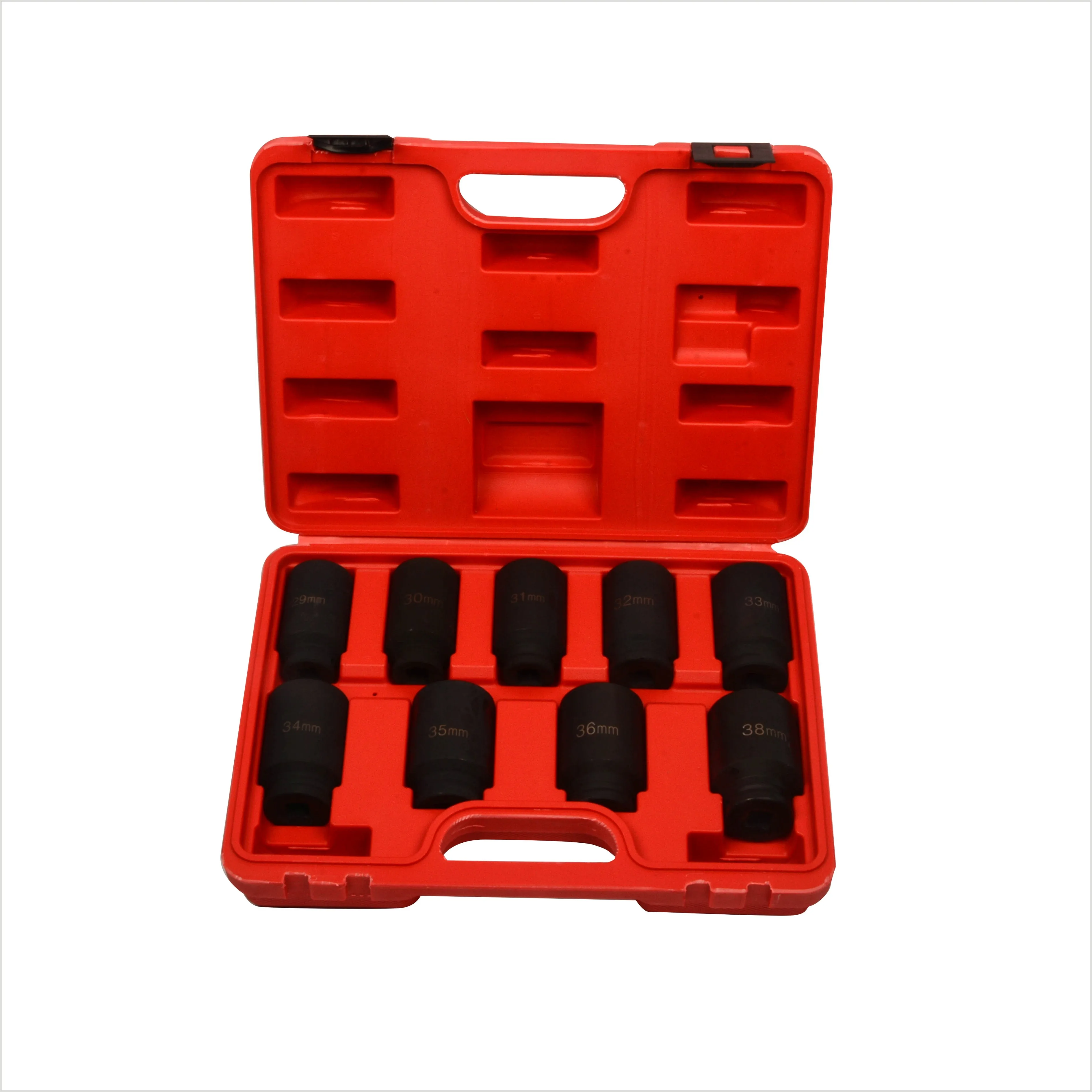 9pc 1/2" Drive Deep Impact Axle Hub Nut Socket Set 29 30 31 32 33 34 35