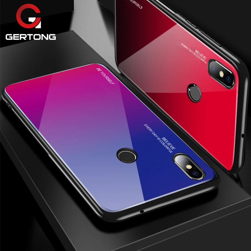 Градиентный чехол для Xiaomi Redmi Note 5 6 Pro Mi 8 A2 Lite A1 Mi6 Mi8 Pocophone F1 Mi6X Mi5X из закаленного