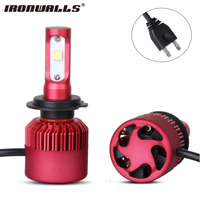 

Ironwalls H7 Single Beam Car LED Headlight Bulbs 80W 9600lm 6500K CREE XHP50 Chips All in one Front Fog Light 12V 24V