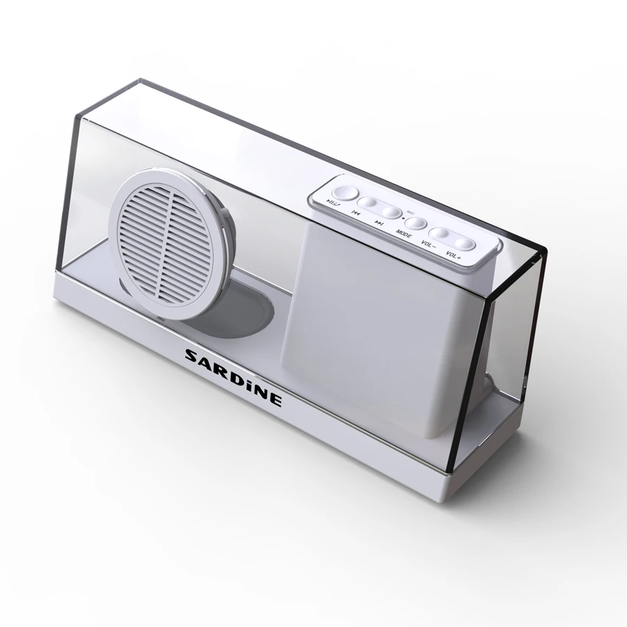 Big power Sardine Hifi Portable Wireless Bluetooth Speaker Stereo Soundbar TF Card FM Radio Subwoofer Column for Computer Player sardine b1 portable led display wireless bluetooth hands free stereo speaker subwoofer sound box music player with mic fm radio
