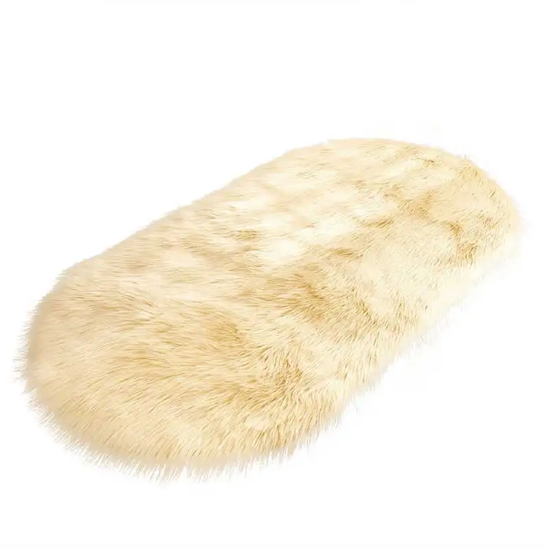 

Living Room March 8 Rug Soft Carpet Modern Mat White Woolly Carpet Fur Rug For Children Oval Carpet Hot Winter New Decoration
