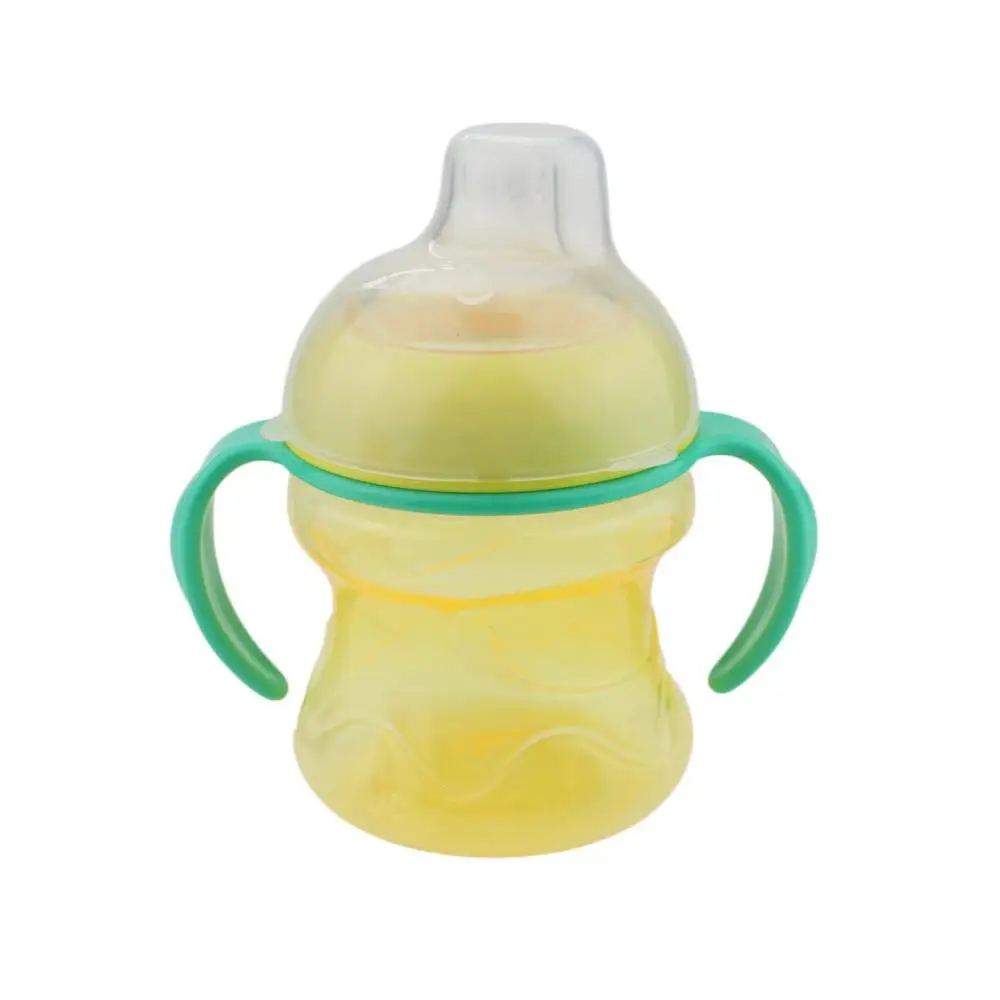 Sippy герметичная безопасная бутылка с мягким ртом для детей, для малышей, для обучения, питьевые бутылки, контейнер для молока - Цвет: Yellow